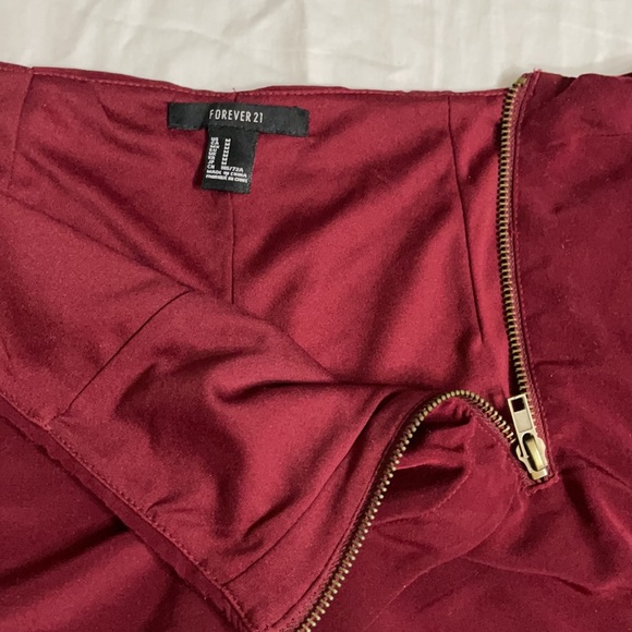 Forever 21 Maroon Wrap Front Skort - Picture 5 of 7